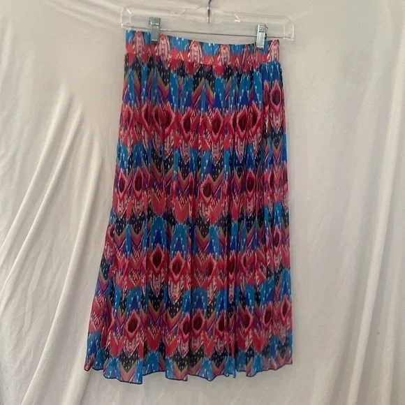 Greylin Anthropologie pleated print skirt sz small - Picture 5 of 5